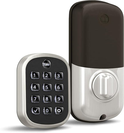 Yale Security Keyless Entry Keypad Deadbolt (YRD137) - Unlock Using Your Entry Code - No app or connectivity - Satin Nickel