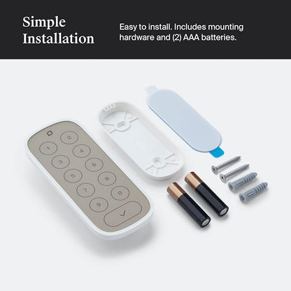 Level Keypad - Compatible with Any Level Lock or Bolt - Weatherproof with LED Backlight - Bluetooth-Enabled Door Lock Accessory for Keyless Entry (White)