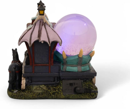 Madam Lenora's Tent of Wonder Halloween Village with Multicolor LED Lights & Swirling Iridescent Globe