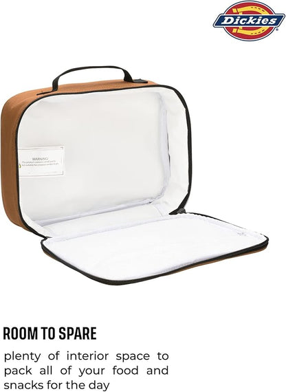 Dickies Kids Insulated Lunch Bag for School, Thermal Reusable Lunch Box for Kids, Boys, Girls - 8 Years Old and Up (Brown Duck)