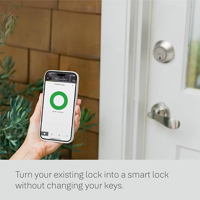 Yale Approach Smart Wi-Fi Deadbolt Retrofit Smart Lock, Unlimited Virtual Keys, App Remote Control, Keyless Entry - Silver