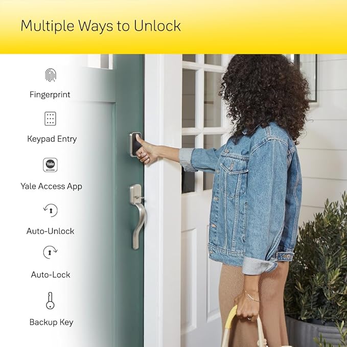 Yale Assure Lock 2 Touch Deadbolt, Satin Nickel Key-Free Smart Entry Door Lock with Z-Wave (ZW3) Connected Touchscreen Keypad for Code Entry and Remote Access, YRD430-F-ZW3-619