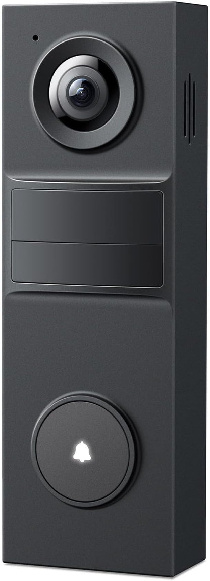 Tapo 2K Wired Smart Video Doorbell - 160° Ultra-Wide View, Person Detection, 2-Way Talk, Ring Call, Night Vision, Subscription-Free Local Storage or Optional Cloud, Compatible with Alexa, D205