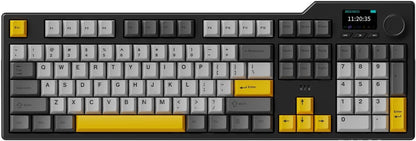 DAIDAI×AJAZZ AK35I V3 Full Size Hot Swap Mechanical Gaming Keyboard with Screen & Knob 2.4G/BT/USB-C Gasket Keyboard FR4 Plate 8000mAh Battery South Facing LED RGB(Avocado Axis)