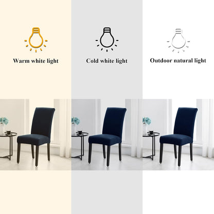 Joccun Chair Covers for Dining Room Set of 6,Dining Chair Slipcovers Stretch Dining Room Chair Covers Seat Protector,Washable Parsons Chair Cover for Home,Hotel,Banquet(Navy,6 Pack)