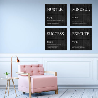 Motivational Wall Decor Canvas Framed Wall Art,Inspirational Office Quotes Canvas Home Decorations Wall Decor Artwork,Positive Quote Words Poster Wall Art for Company Living Room Bedroom 20”X20”X4