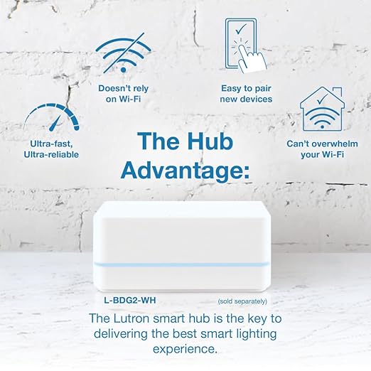 Lutron Claro Smart Light Switch for Caseta Lighting, for LED Lights, Fans, 5 Amp, Single-Pole/3-Way, Neutral Required, DVRF-5NS-LA, Light Almond