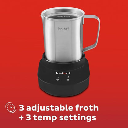 Instant Pot Instant MagicFroth 9-in-1 Electric Milk Steamer and Frother,17oz Stainless Steel Pitcher,Hot and Cold Foam Maker-and Milk Warmer for Lattes,Cappuccinos,Macchiato,(Pack of 2)