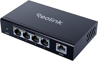 REOLINK 5MP 8CH PoE Security Camera System with 4 Cameras RLK8-520D4, 2TB HDD & 4+1 Port PoE Switch, Smart Detection, Night Vision, Plug & Play Surveillance Kit