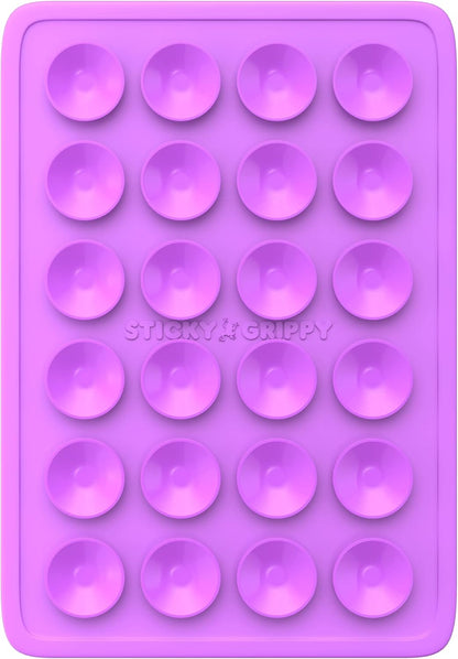 Suction Phone Case Mount, Sillicon Adhesive Phone Accessory for iPhone and Android, Hands-Free Fidget Toy Mirror Shower Phone Holder, Tiktok Videos and Selfies (Purple)