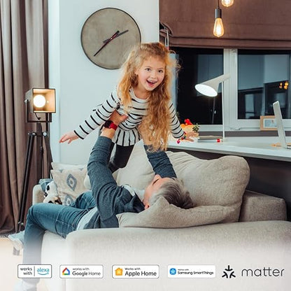 Leviton Decora Smart Switch, Wi-Fi 2nd Gen, Neutral Wire Required, Works with Matter, Alexa, Google Assistant, Apple Home/Siri & Wired or Wirefree 3-Way, D215S-1RW, White