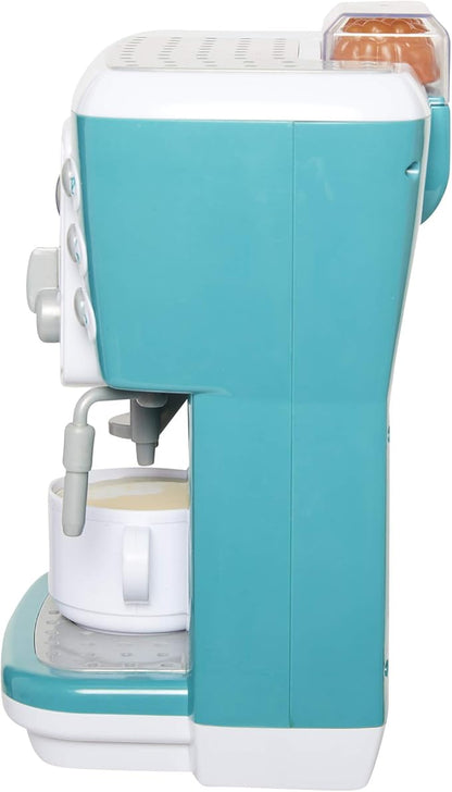 BLACK+DECKER Junior Coffee Maker Role Play Pretend Kitchen Appliance for Kids with Realistic Action, Light and Sound - Plus Toy Coffee Mug for Imaginary Brewing Fun