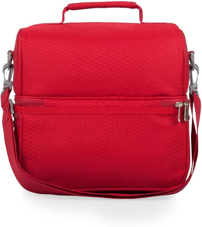 PICNIC TIME NCAA Nebraska Cornhuskers Pranzo Lunch Bag - Insulated Lunch Box with Picnic Set - Lunch Cooler Bag