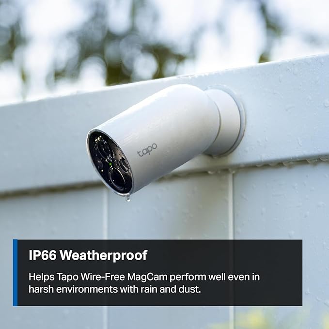 Tapo MagCam 2K+ - 2026 Wirecutter Best Outdoor Security Camera & PCMag Editors' Choice, Wireless Battery Power, Magnetic Mount, Subscription-Free SD Storage or optional Cloud, Person/Vehicle Detection