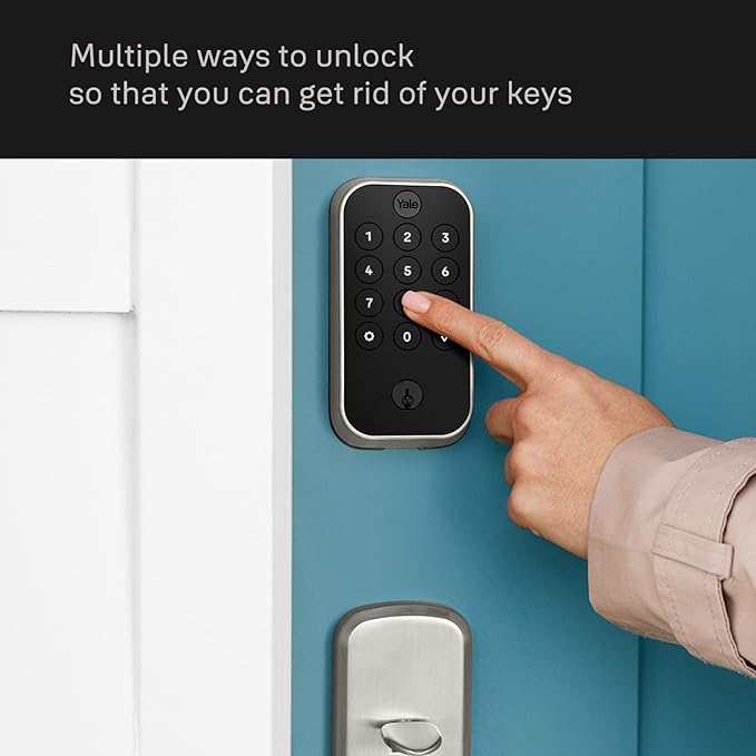 Yale Assure Lock 2 Keypad with Bluetooth and Valdosta Lever in Black Suede (Pack of 3)