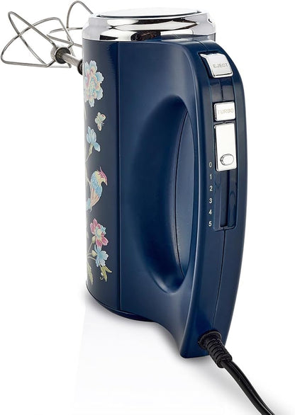 Laura Ashley Hand Mixer Electric Handheld 200W - Hand Held Electric Whisk with 5 Variable Speeds - Hand Mixers with Durable Stainless Steel Beaters - Easy to Clean Light Weight Cake Mixer for Baking
