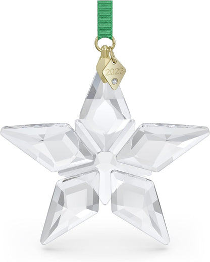 Swarovski Annual Edition 2023 Ornament, Clear Crystal Star with 97 Facets, Gold-Tone Finished Tag, Part of the Swarovski Annual Edition Collection