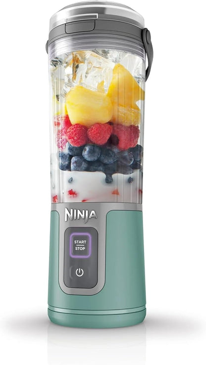 Ninja Blast 16 oz. Personal Portable Blender with Leak Proof Lid and Easy Sip Spout, Perfect for Smoothies, Cordless, USB-C Rechargeable, Dishwasher Safe Parts (Renewed) (Forest Green)