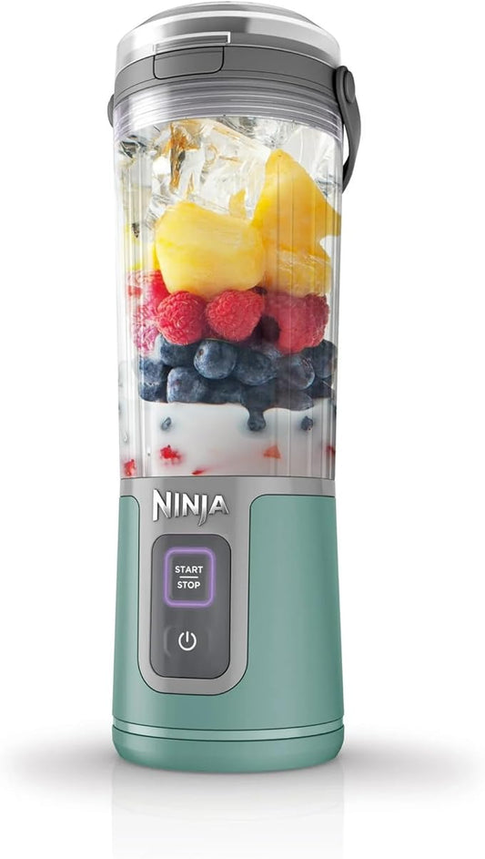 Ninja Blast 16 oz. Personal Portable Blender with Leak Proof Lid and Easy Sip Spout, Perfect for Smoothies, Cordless, USB-C Rechargeable, Dishwasher Safe Parts (Renewed) (Forest Green)