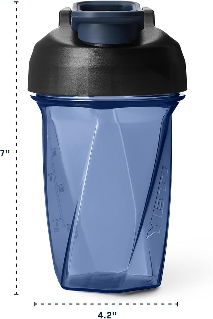 YETI Yonder Helimix Vortex Blender Shaker Bottle Holds up to 20oz | No Blending Ball or Whisk | USA Made | Portable Pre Workout Whey Protein Drink Shaker Cup | Dishwasher Safe, Venom