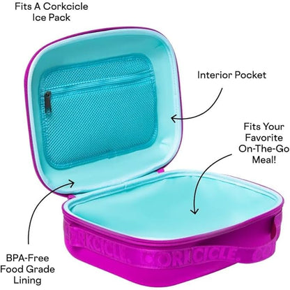 Corkcicle Lunchpod Insulated Lunch Bag - Crush-Proof Design - Food Safe Interior - Exterior & Interior Pockets - 11” x 8.75” x 4” - Summer Gift - Keeps Food Cold - Berry Punch Neoprene
