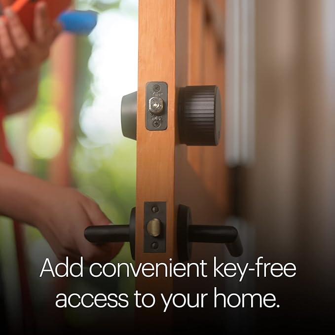 August Home, Matte Black Wi-Fi Connected Smart Keyless Entry Door Lock (4th Generation), Electronic Door Lock Fits Your Existing Deadbolt in Minutes, ‎AUG-SL05-M01-G01