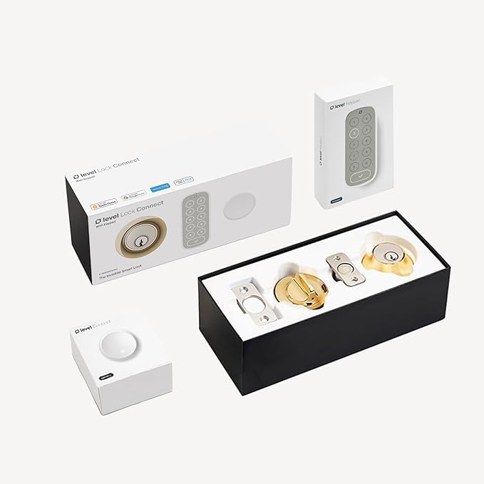 Lock (WiFi) + Keypad – Previous Model (Polished Brass)