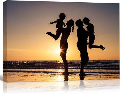 Custom Canvas Prints With Your Photos,Personalized Pictures On Canvas Wall Art for Bedroom, Living Room, Wedding Baby Pet Family Picture Framed Wall Art (7"W x 5"H)