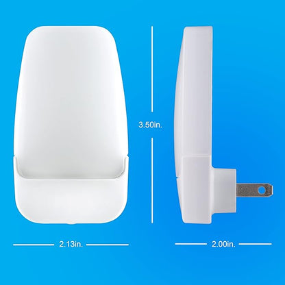 GE LED Night Lights Plug Into Wall, Dusk to Dawn Sensor, Ambient Lighting, Dorm Room Essentials, Bathroom Decor, Smart Home, for Bedroom, Cool White, 55992, 4 Pack