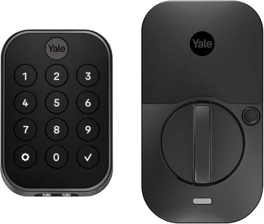 Yale Security Home Assure Lock 2 Deadbolt, Black Suede Keyless Entry Door Lock with Digital Touchscreen Keypad and Bluetooth Connectivity (No Wi-Fi), YRD430-BLE-BSP