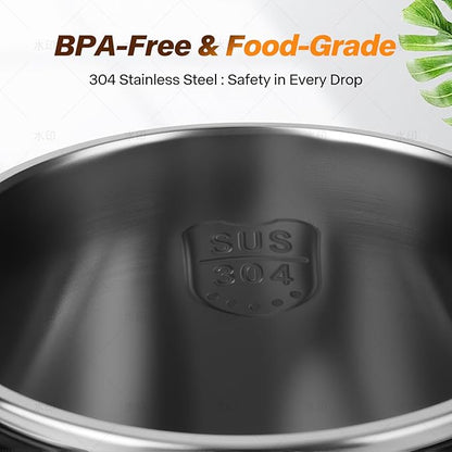 Retro Electric Kettle 1.8L, All Stainless Steel Hot Water Electric Kettle for Boiling Water, BPA Free Tea Kettle, 1350W Fast Boil, Auto Shut Off & Boil-Dry Protection