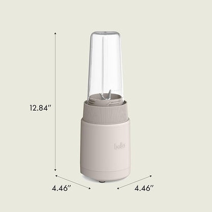 bella 6 Pcs Portable Rocket Blender, Juicer & Smoothie Maker, Press & Twist Design, EverGood™ & BPA Free Dishwasher Safe Parts, 4 Tip Stainless Steel Blade, Cord Wrap, 240 Watt Motor, Oatmilk