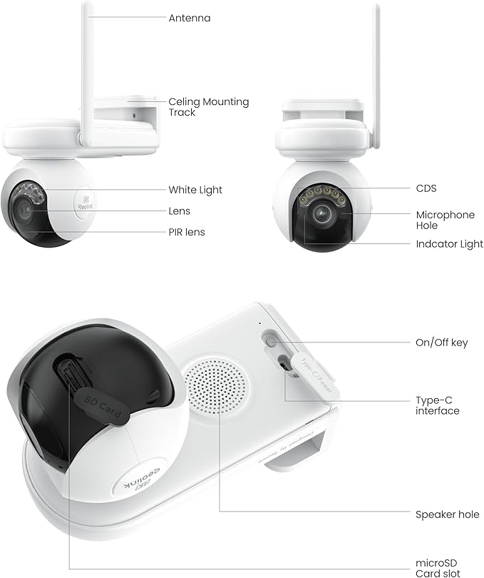 REOLINK Altas PT Ultra - 4K Security Camera Outdoor, 500 Days Battery Life, ColorX Night Vision Solar Camera Outdoor Wireless, 360° Pan Tilt Auto Tracking, Dual-Band Wi-Fi 6, Smart Detection