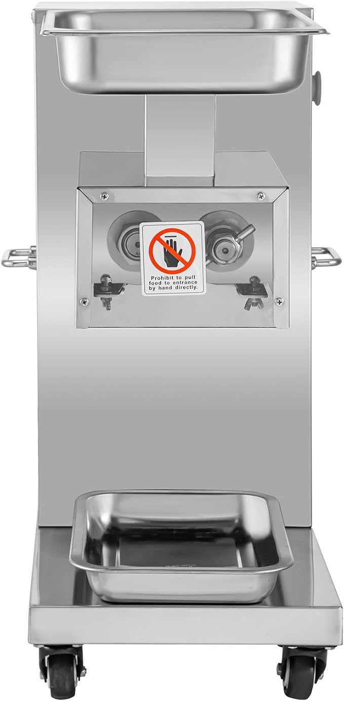 VEVOR 110V Commercial Meat Cutter Machine 1100LB/H Electric Meat Cutting Machine 750W Commercial Meat Slicer 3mm Blade Restaurant Food Slicer Stainless Steel For Kitchen Restaurant Supermarket