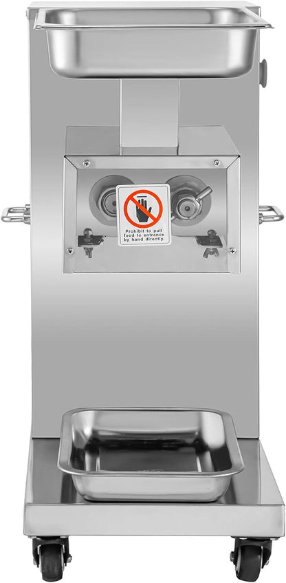 VEVOR 110V Commercial Meat Cutter Machine 1100LB/H Electric Meat Cutting Machine 750W Commercial Meat Slicer 3mm Blade Restaurant Food Slicer Stainless Steel For Kitchen Restaurant Supermarket