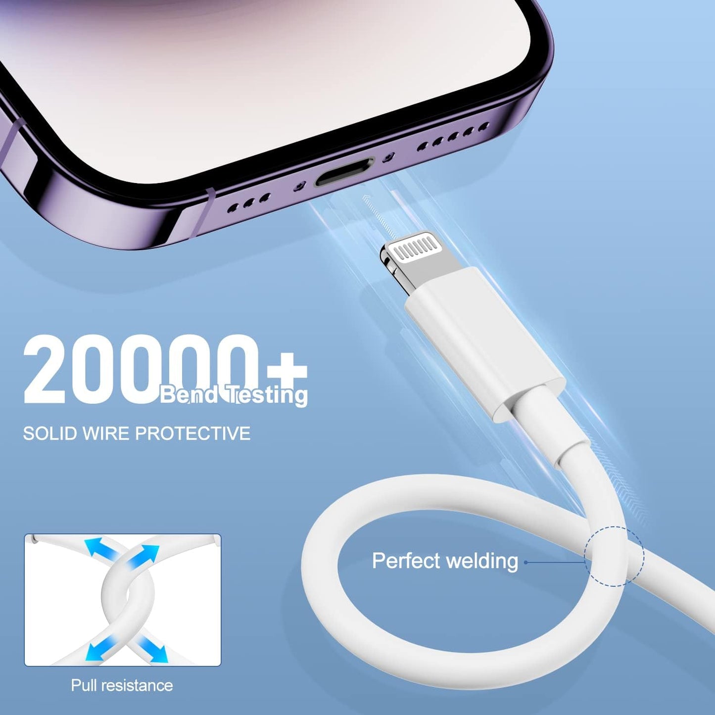 3Pack for [Apple MFi Certified] iPhone Charging Cable 6Feet-Lightning to USB Cable Wire - 3 Foot iPhone USB Charger Cords for Appe iPhone 14 13 12Pro/Pro Max/Xs Max XR X 8 7 6 5 Plus SE
