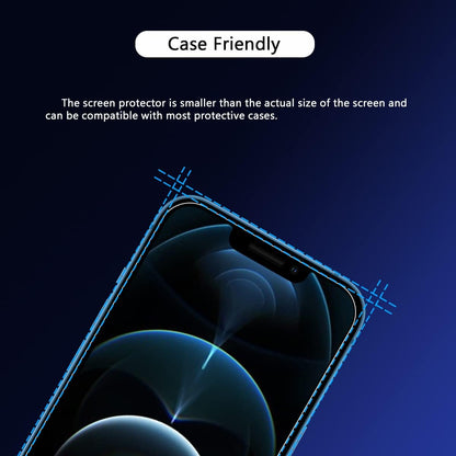 Blue Light Screen Protector for iPhone 12 Mini (5.4''), Eye Protection Tempered Glass Film, Scratch-Resistant, N0 Bubble, Case friendly，with Easy Installation Kit, 2 Pack