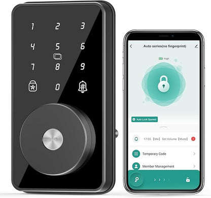 Smart Lock, 4-in-1 Keyless Entry Door Lock for Front Door, Digital Door Lock with Keypad, Bluetooth Smart Deadbolt, App Control