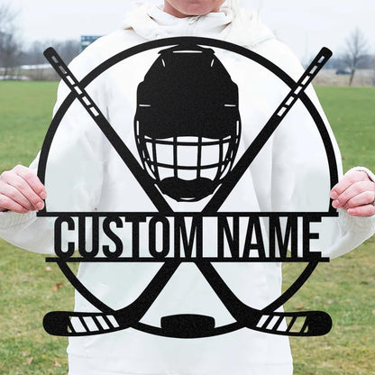 Hockey LED Wall Art with Remote – Custom Name Light Up Sign for Boys Room, Unique Gift for Hockey Players, Sports Lovers, Fans, Coaches, Man Cave, Hockey Wall Décor