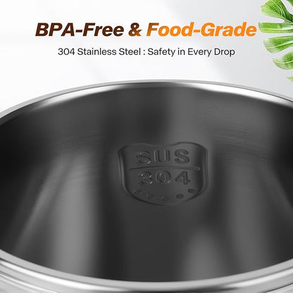 Retro Electric Kettle 1.8L, All Stainless Steel Hot Water Electric Kettle for Boiling Water, BPA Free Tea Kettle, 1350W Fast Boil, Auto Shut Off & Boil-Dry Protection