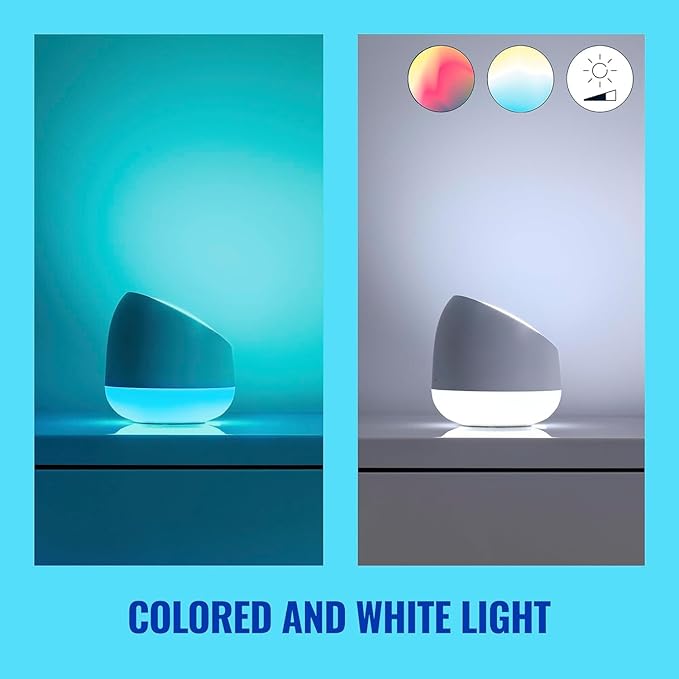 WiZ Connected Squire Smart Table Lamp, LED Color Changing Lights, Portable Table Light Connects to Wi-Fi, Control w/Voice or App, Works with Google, Alexa & Siri Shortcut