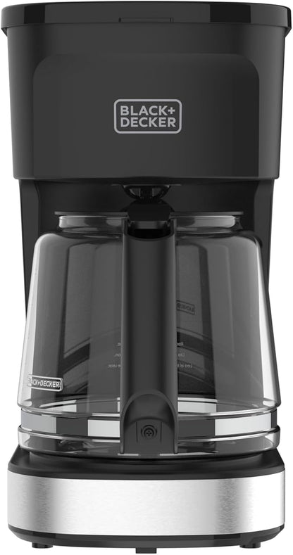 BLACK+DECKER CAFÉCRAFT 12-Cup Coffee Maker, One-Switch Drip Coffeemaker with Vortex Showerhead Technology, Sneak-A-Cup, Keep Warm Function, Stainless Steel