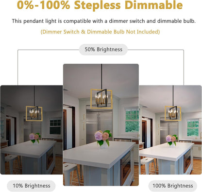 ANKYLHUA Small Black Gold Chandelier,6-Lights Ceiling Light Fixture E12,Adjustable Hight Pendant Lights Kitchen Island,Chandeliers for Dining Room Bedroom,Entryway,Foyer