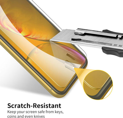 UNBREAKcable 2-Pack Screen Protector for iPhone 11/iPhone XR, Double Shatterproof Tempered Glass [Easy Installation Frame] [9H Hardness] [99.99% HD Clear]