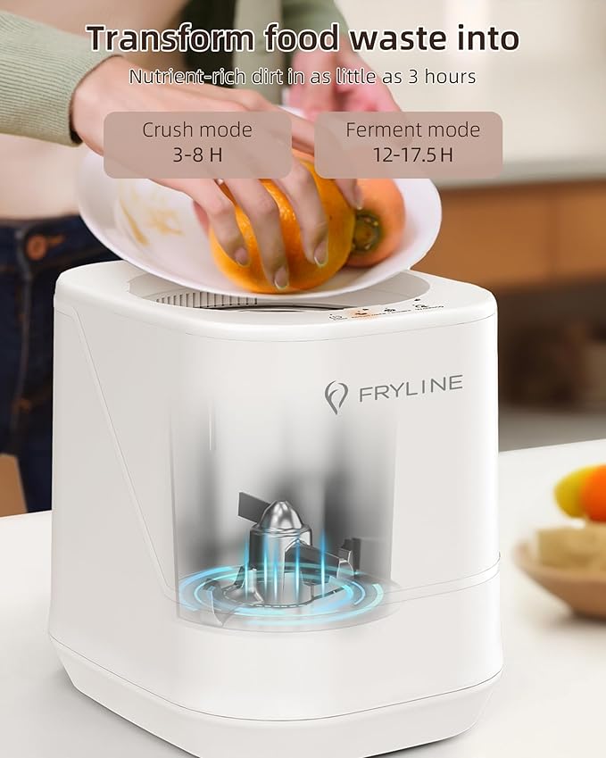 4L Electric Composter for Kitchen, Smart Countertop Compost Bin, Odorless | Low Noise | Auto-Cleaning | Turn Food Waste into Fertilizer Composter Home Indoor Fertilizer Machine