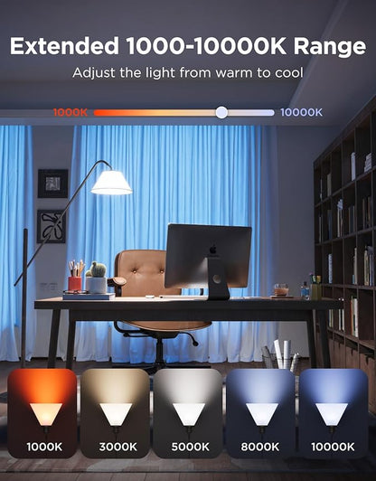 Govee RGBIC Smart Table Lamp 2 Bundle with 1600 Lumens Smart Light Bulbs