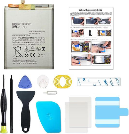 New EB-BA315ABY Battery Compatible with Galaxy A32 4G / A31 / A22 4G, with Instruction & DIY Toolkit