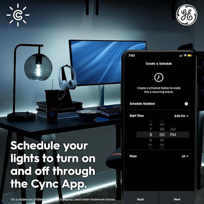 GE Cync Dynamic Effects Smart LED Light Strip with Music Sync, Color Changing WiFi Lights, Indoor Light Strip, Compatible with Alexa and Google Home, 32ft and Power Supply