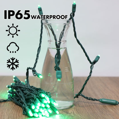 600LED (12pk of 50L) String Lights,LED Christmas Lights, 6" SPACING,Green Wire,Green