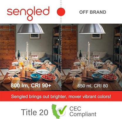 Sengled Smart Light Bulbs, WiFi Light Bulbs No Hub Required, Smart Bulbs That is Compatible with Google Home, Smart LED Light A19 Daylight (5000K), 800LM 60W Equivalent, 2 Pack"